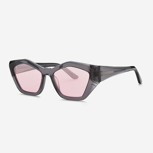 Angular bevel cutting Acetate  Women's Sunglasses21A8023